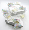 Double Butterfly 4 PC Hair Clip Set, Wedding Embroidered Chiffon Hairclips, Lace Butterfly Bridal Hair Cliips - KaleaBoutique.com