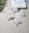 Double Butterfly Wing Alligator Bridal Hair Clips, Wedding Embroidered Chiffon Delicate Hairclips, Girl Lace Butterfly Hairpiece, Set of 4 - KaleaBoutique.com
