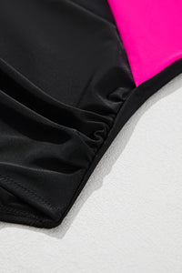 KaleaBoutique Beautiful Eye-Catching Crossover Colorblock Cutout One Piece Swimsuit - KaleaBoutique.com