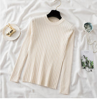 Women's Ribbed Crewneck Long-Sleeve Pullover Sweater - KaleaBoutique.com