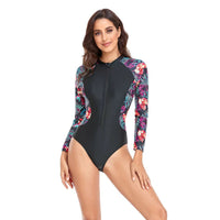 KaleaBoutique Women's Floral Zip-Front One-Piece Surf Swimsuit - KaleaBoutique.com