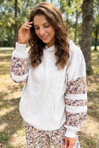 KaleaBoutique Comfortable Patchwork Camo Long Sleeve Hoodie - KaleaBoutique.com