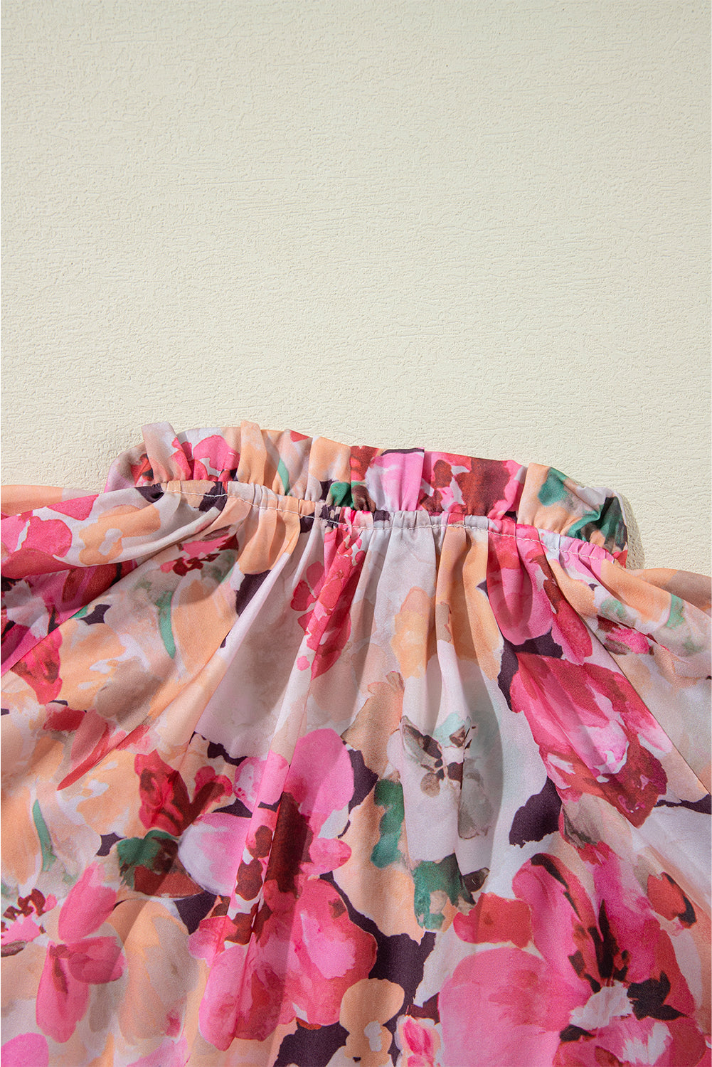 KaleaBoutique Floral Print Ruffled Stitch Buttoned Loose Fit Shirt - KaleaBoutique.com