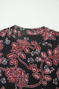 KaleaBoutique Stylish Retro Floral Print Long Sleeve Casual Mesh Dress - KaleaBoutique.com
