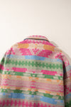 KaleaBoutique Plus Size Aztec Printed Flap Pocket Shacket - KaleaBoutique.com