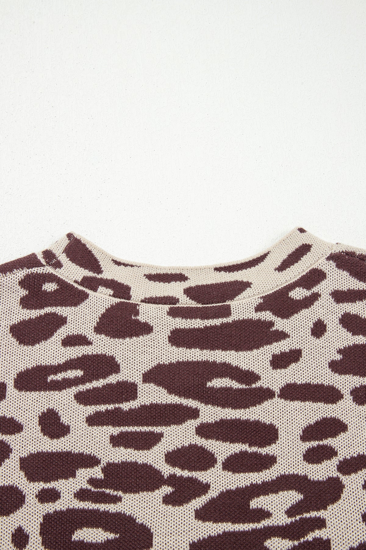 KaleaBoutique Stylish Leopard Print Short Sleeve Knit Loose Pullover Sweater - KaleaBoutique.com