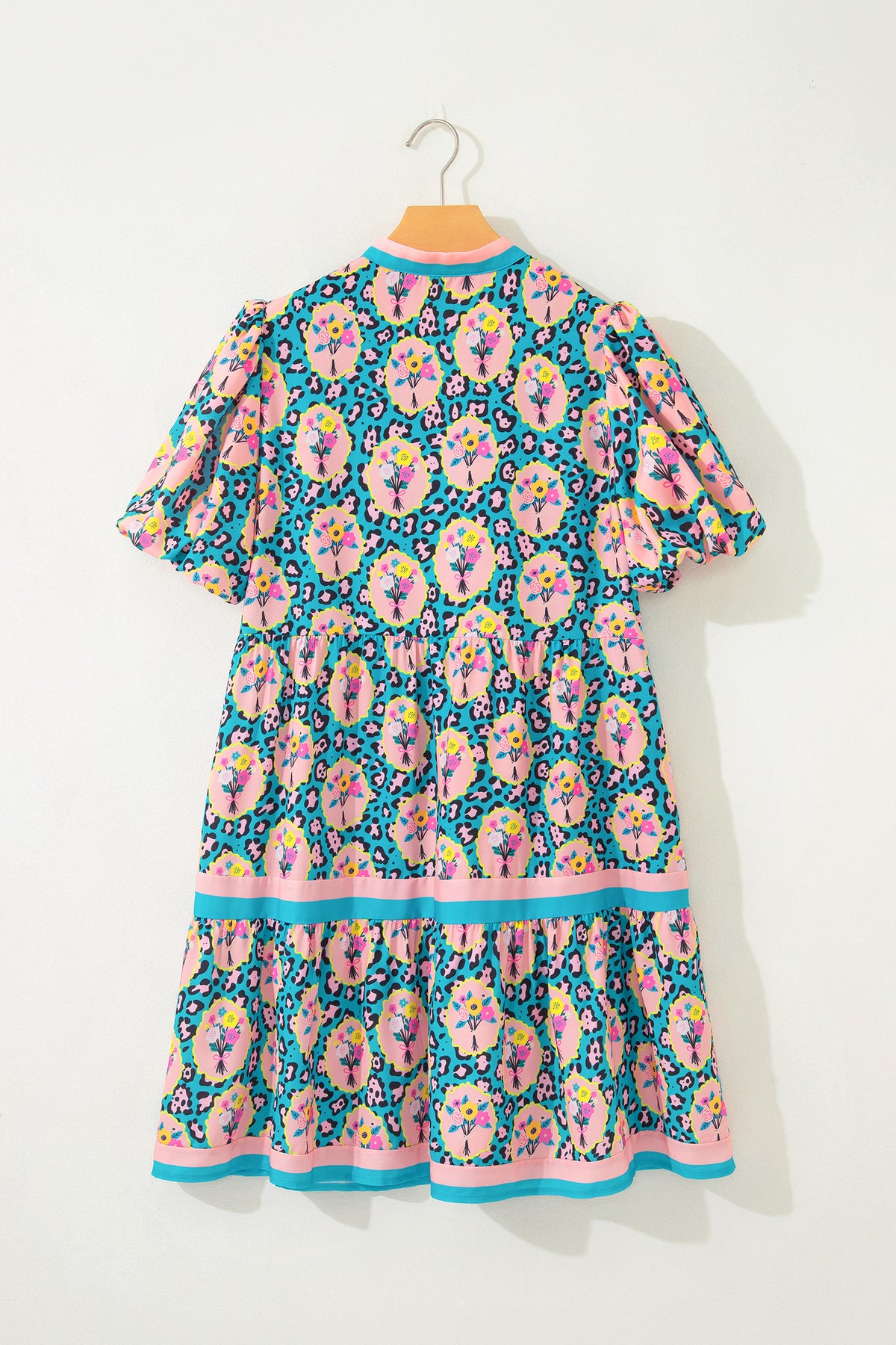 KaleaBoutique Classic Stylish Leopard Floral Short Dress - KaleaBoutique.com