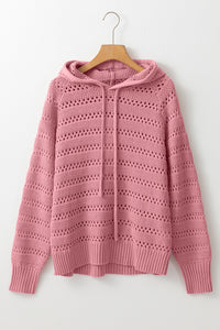 KaleaBoutique Pointelle Knit Raglan Sleeve Hooded Sweater - KaleaBoutique.com