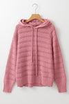 KaleaBoutique Pointelle Knit Raglan Sleeve Hooded Sweater - KaleaBoutique.com