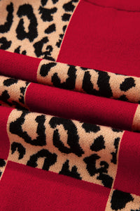 KaleaBoutique Stylish Leopard Checkerboard Short Sleeve Knit Sweater - KaleaBoutique.com