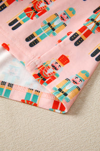 KaleaBoutique Comfortable Nutcracker March Long Sleeve Button Up 2pcs Pajama Short Set - KaleaBoutique.com