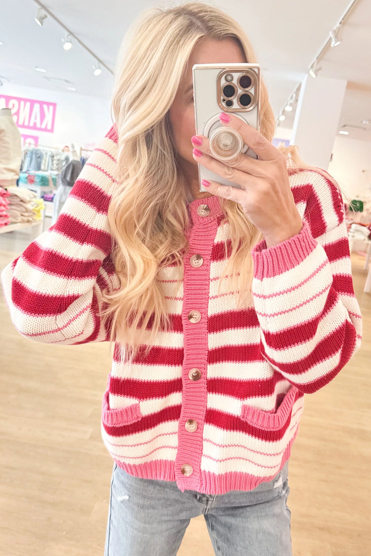 KaleaBoutique Stylish V Neck Long Sleeve Regular Fit Cardigan - KaleaBoutique.com