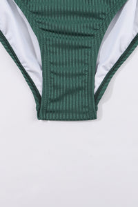 KaleaBoutique Stylish Comfortable Ruched U Neck Ribbed Tankini