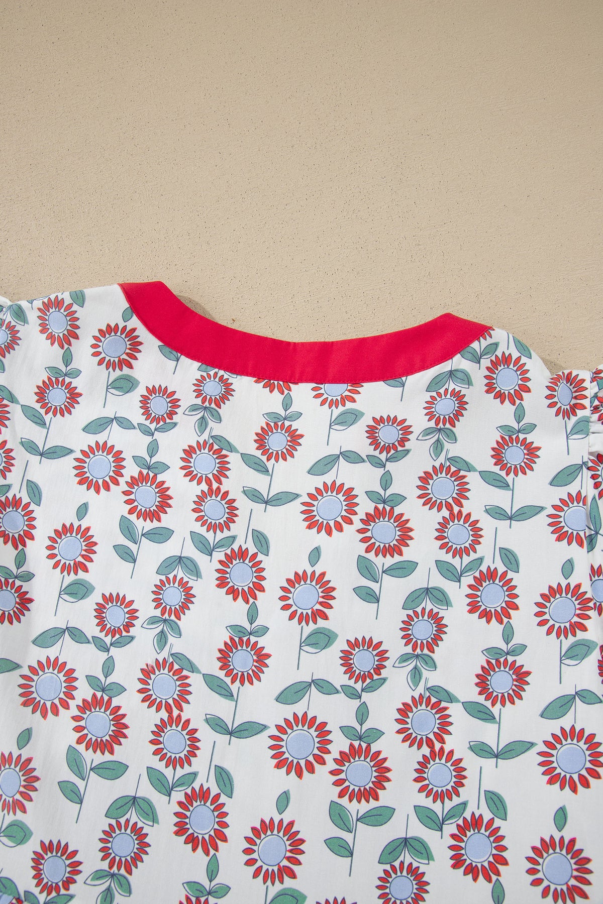KaleaBoutique Stylish Floral Print Contrast Trim Flutter Sleeve Mini Dress - KaleaBoutique.com