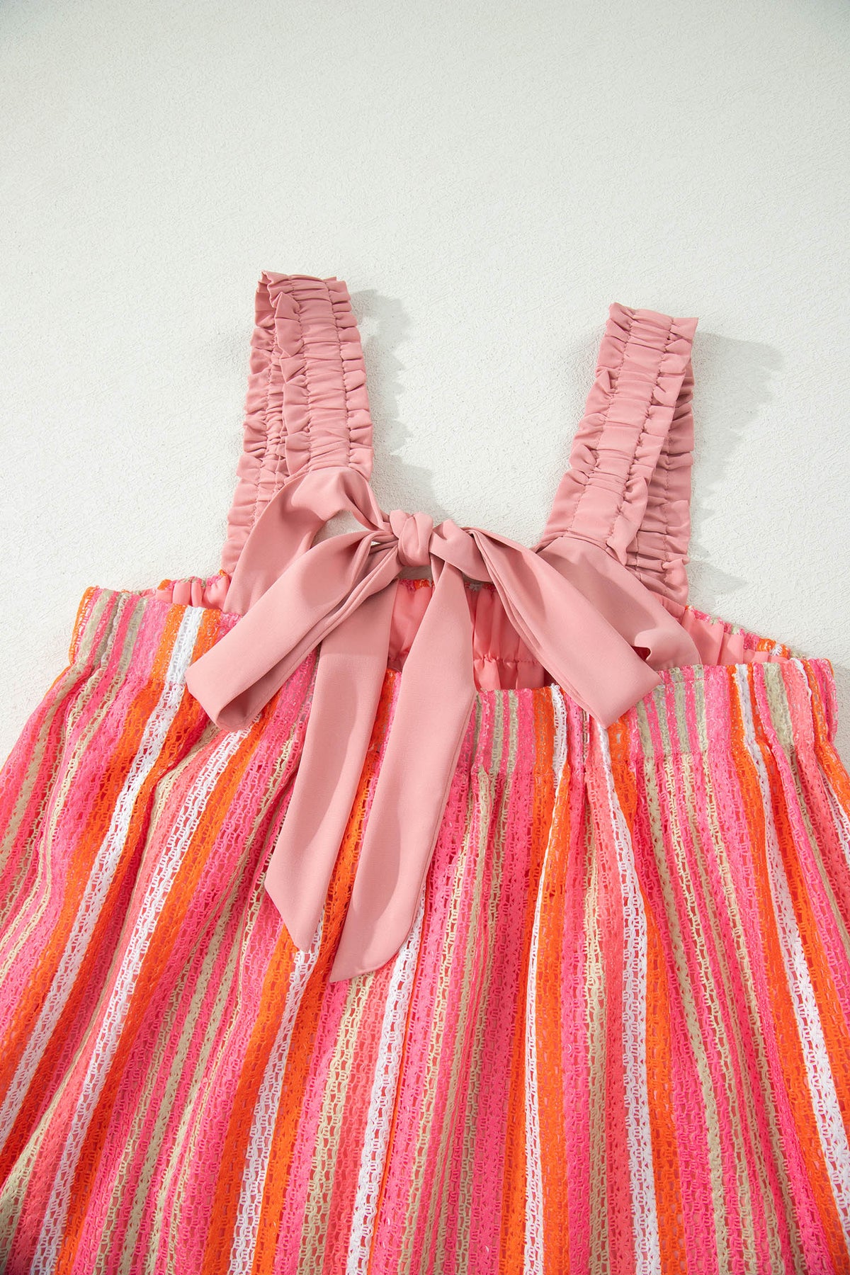 KaleaBoutique Stylish Ruffled Straps Ribbon Knot Flowy Vacation Maxi Dress - KaleaBoutique.com