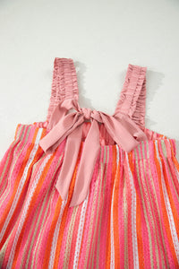 KaleaBoutique Stylish Ruffled Straps Ribbon Knot Flowy Vacation Maxi Dress - KaleaBoutique.com