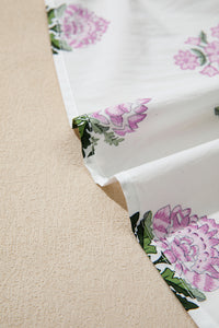 KaleaBoutique Stylish Floral Print Split Neck Shirred High Waist Ruffle Hem Maxi Dress - KaleaBoutique.com