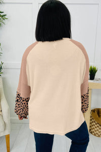 KaleaBoutique Stylish Leopard Star Color Block Patchwork Textured Baggy Sweatshirt - KaleaBoutique.com