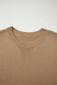 KaleaBoutique Comfortable Exposed Seam Drop Shoulder Oversize Sweater Mini Dress - KaleaBoutique.com