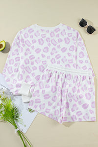 KaleaBoutique Stylish Leopard Animal Print Pullover and Shorts Loungewear - KaleaBoutique.com