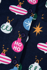 KaleaBoutique Stylish Colorful Christmas Lights Print Shirt and Pants Pajama Set - KaleaBoutique.com