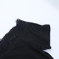 Women's Lace-Trim Off-Shoulder Short-Sleeve Top