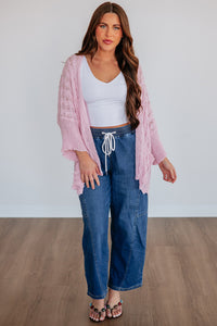 KaleaBoutique Comfortable Drop Shoulder Crochet Knit Open Front Cardigan - KaleaBoutique.com