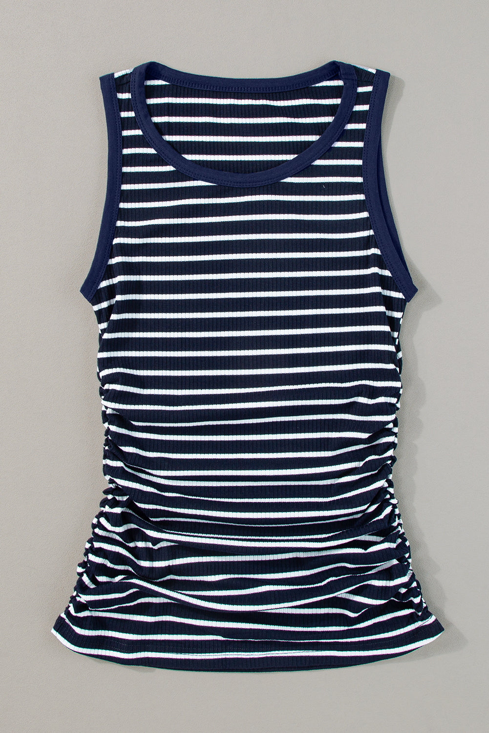 Contrast Round Neck Sleeveless Slim Top - KaleaBoutique.com