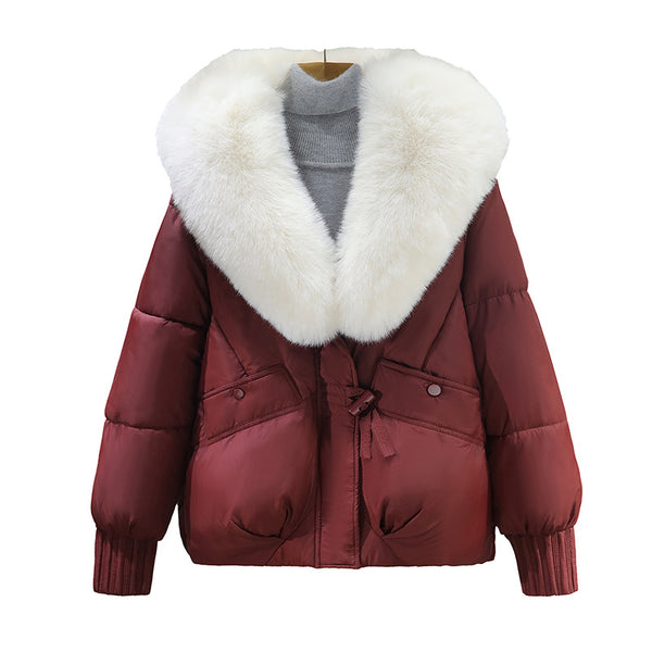 KaleaBoutique Removable Fur-Collar Polyester Coat - KaleaBoutique.com