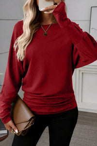 KaleaBoutique Solid Color Extended Cuffs Long Sleeve Top - KaleaBoutique.com
