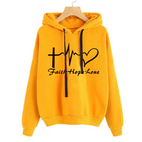 Women's Faith Hope Love Graphic Pullover Hoodie - KaleaBoutique.com