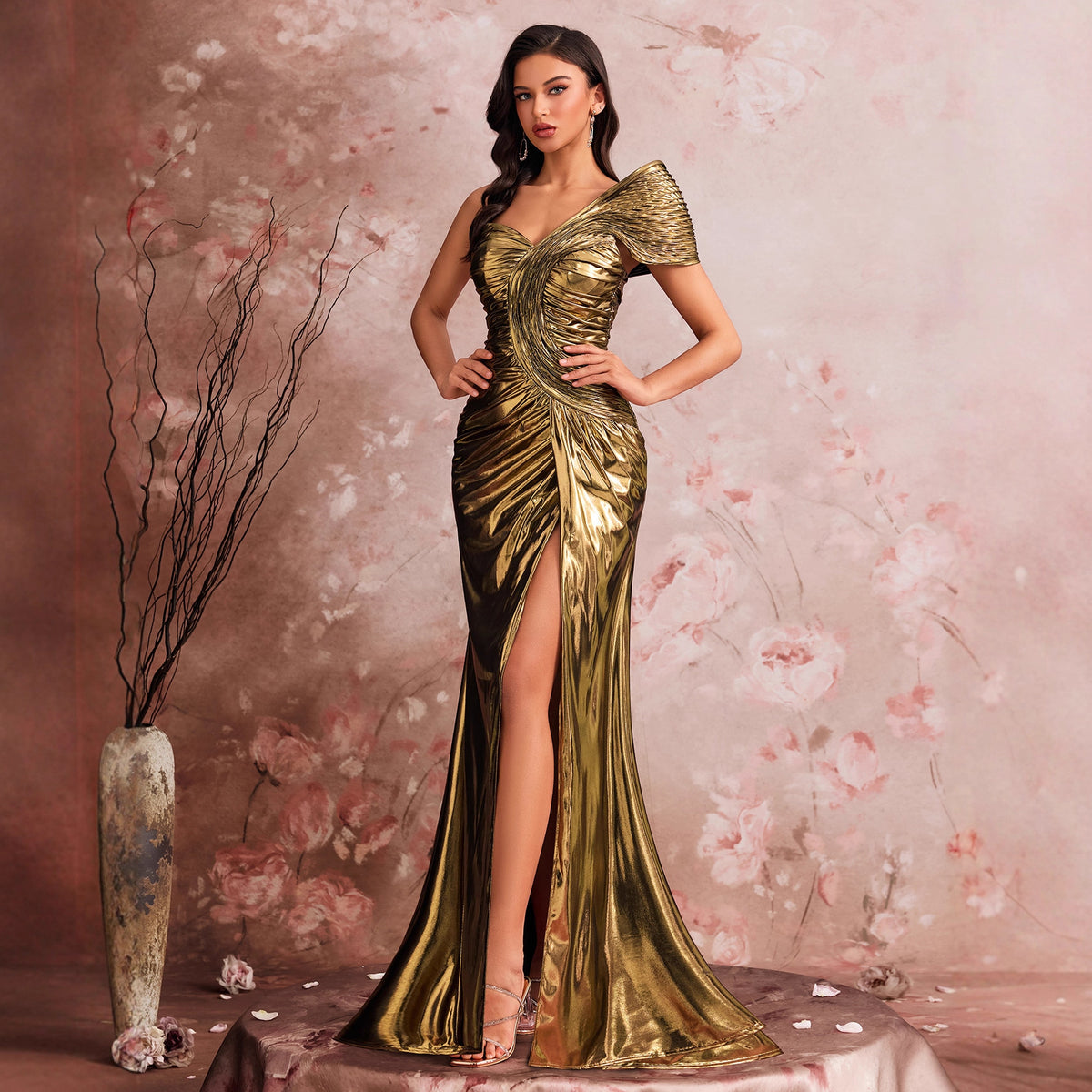Design-conscious Fish-scale Structured Elegant Evening Gown - KaleaBoutique.com