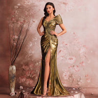 Design-conscious Fish-scale Structured Elegant Evening Gown - KaleaBoutique.com
