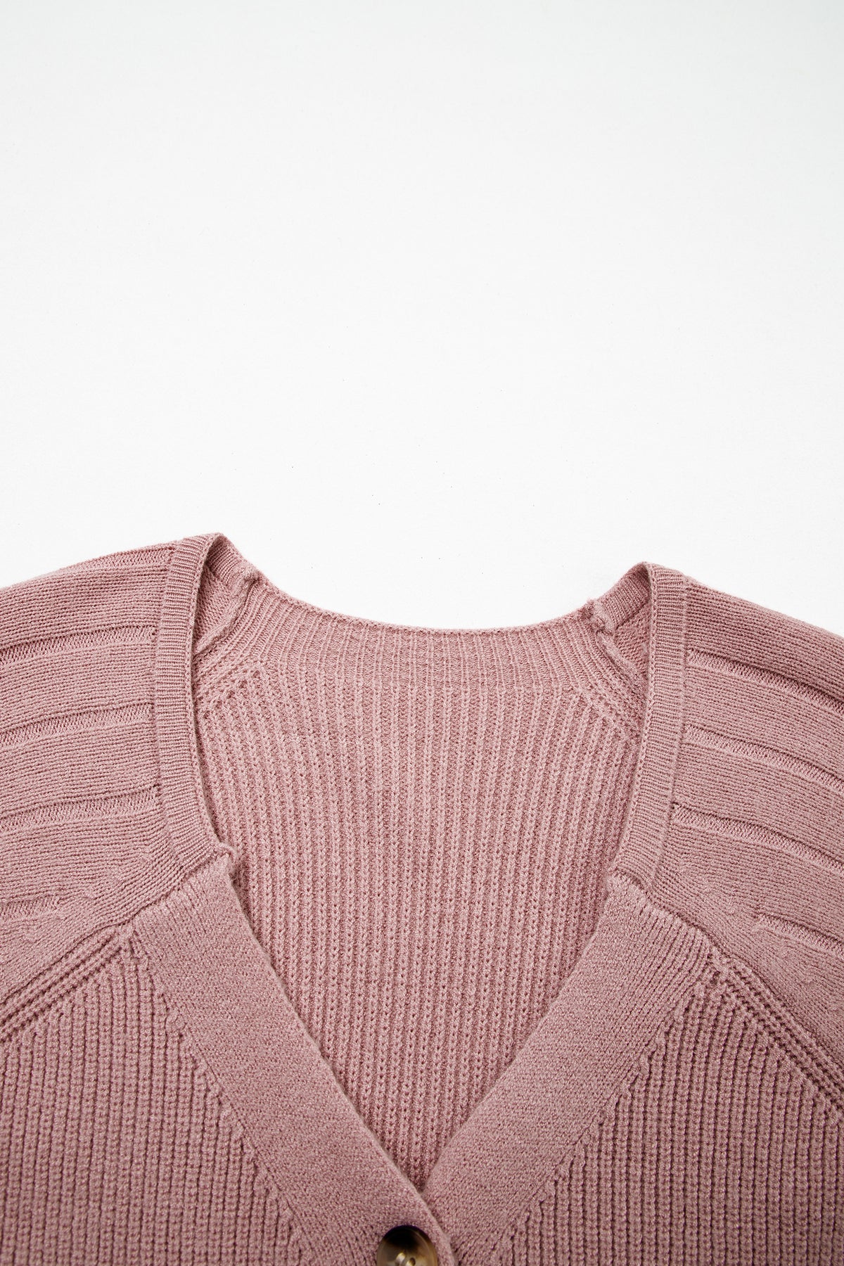 KaleaBoutique Comfortable Mixed Texture Knit Button V Neck Sweater Cardigan - KaleaBoutique.com