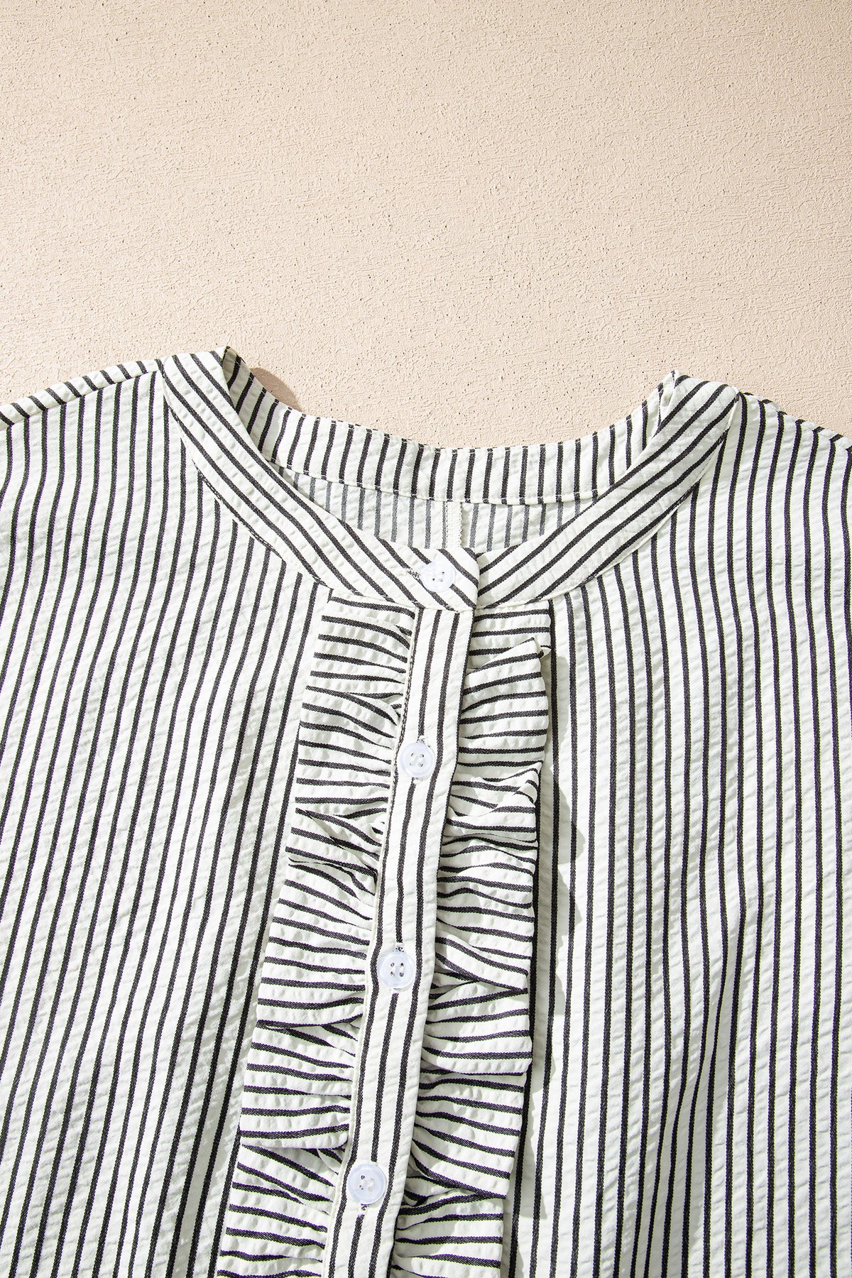 KaleaBoutique Stylish Frilled Detail Half Buttons Short Sleeve Long Dress - KaleaBoutique.com