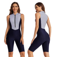 KaleaBoutique Women's Blue Grid One-Piece Swimsuit - KaleaBoutique.com