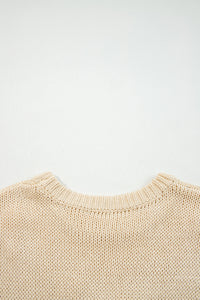 KaleaBoutique Stylish Bowknot Applique Cap Sleeve Sweater - KaleaBoutique.com