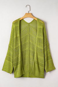 KaleaBoutique Stylish Oversize Crochet Knit Open Cardigan - KaleaBoutique.com