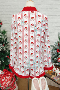 KaleaBoutique Stylish Santa & Stripes Ruffle PJ Set - KaleaBoutique.com