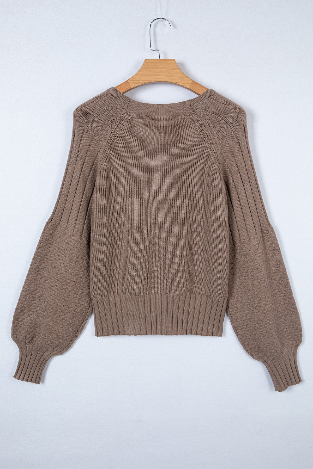 KaleaBoutique Comfortable Mixed Texture Knit Button V Neck Sweater Cardigan - KaleaBoutique.com