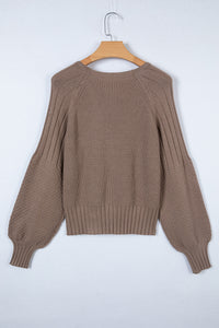 KaleaBoutique Comfortable Mixed Texture Knit Button V Neck Sweater Cardigan - KaleaBoutique.com