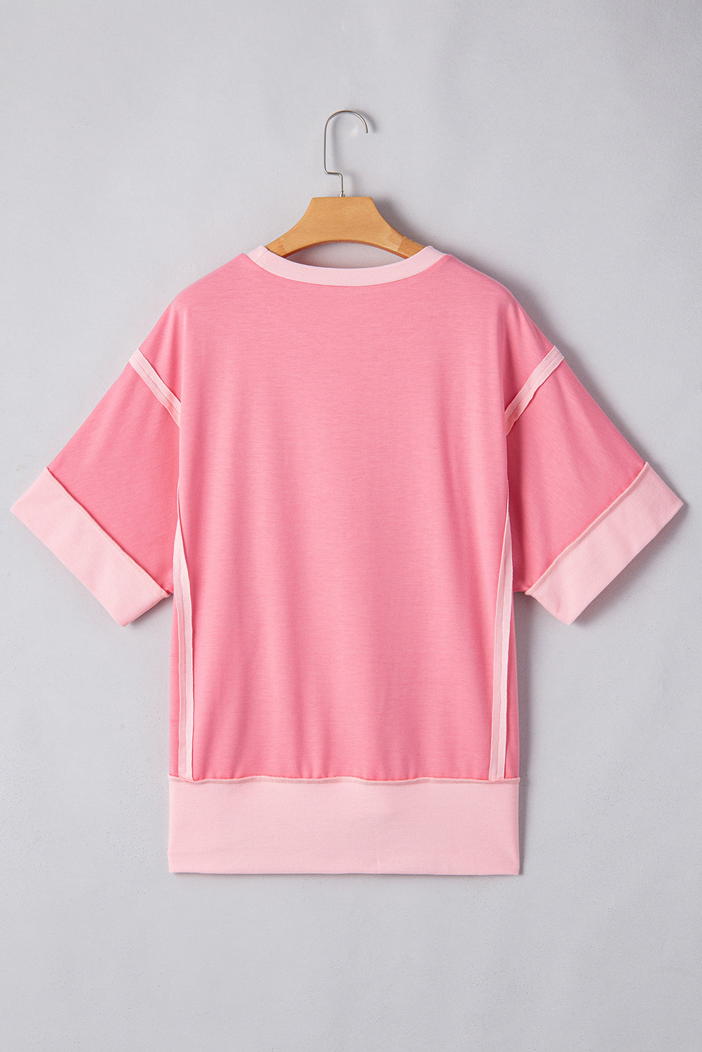 KaleaBoutique Stylish Half Sleeve Raw Seam High Low Side Split Top - KaleaBoutique.com