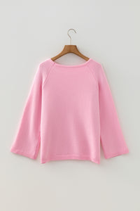 Solid Color Knit Loose Bracelet Sleeve Dolman Sweater - KaleaBoutique.com
