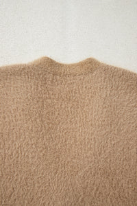 KaleaBoutique Comfortable Fuzzy Buttoned Front Midi Solid Cardigan - KaleaBoutique.com