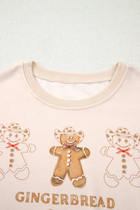 KaleaBoutique Stylish Comfortable Gingerbread Bakery Christmas Print 2 Pcs Lounge Set - KaleaBoutique.com