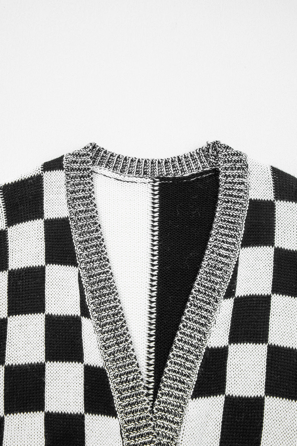 KaleaBoutique Stylish Checkered Open Front Drop Shoulder Cardigan - KaleaBoutique.com
