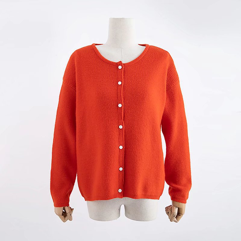 Women's Round-Neck Button-Front Cardigan - KaleaBoutique.com