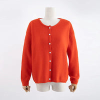 Women's Round-Neck Button-Front Cardigan - KaleaBoutique.com