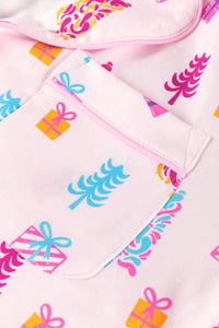 KaleaBoutique Comfortable Christmas Twinkle Tree Print Shirt Sleep Dress - KaleaBoutique.com