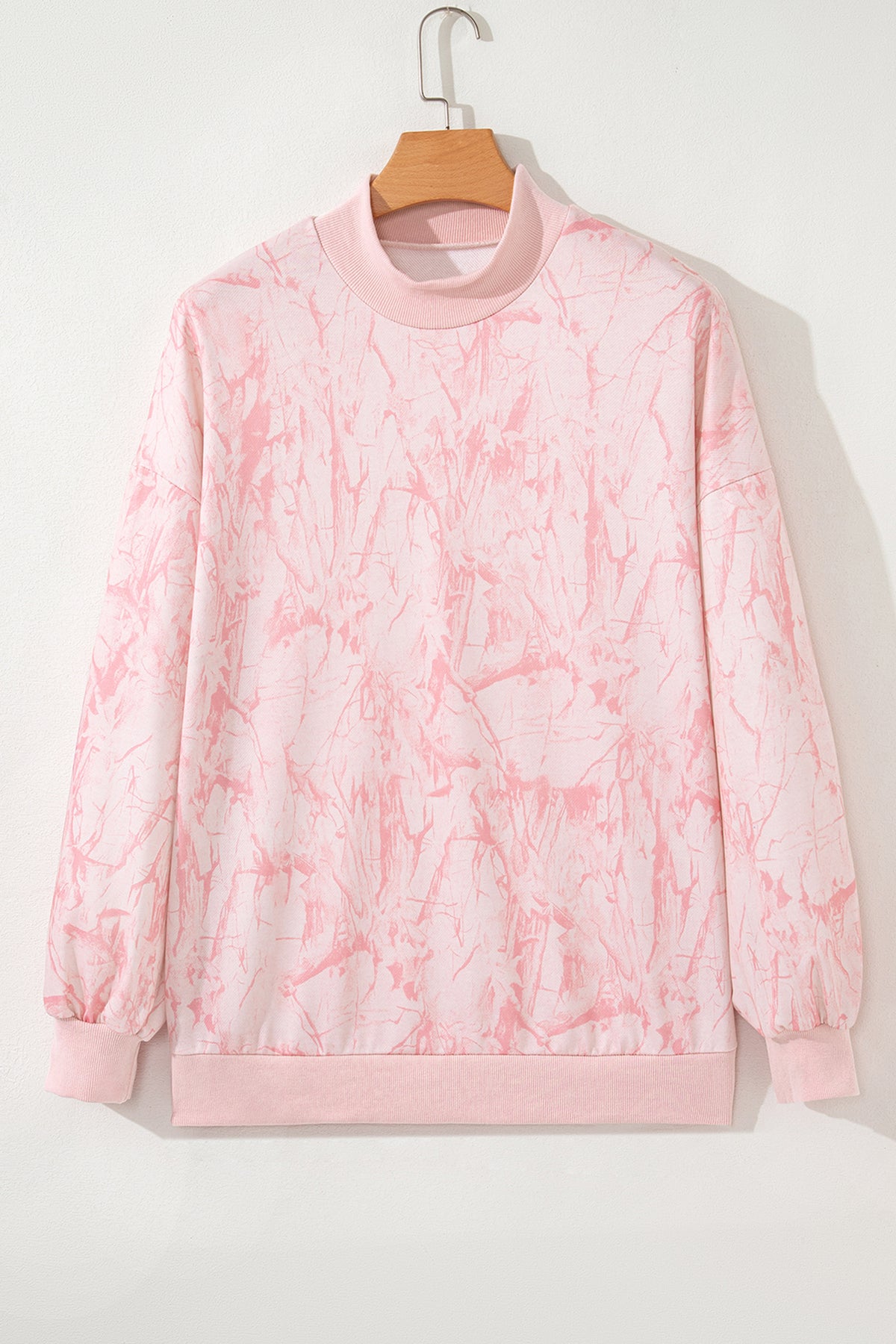 Camo Mock Neck Baggy Sweatshirt - KaleaBoutique.com